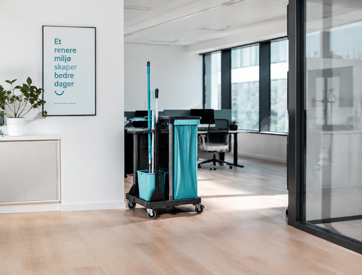 Rent kontor med renholdstralle